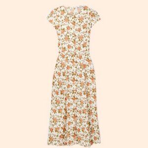 Reformation Fauna Front Button Midi Dress Size 6